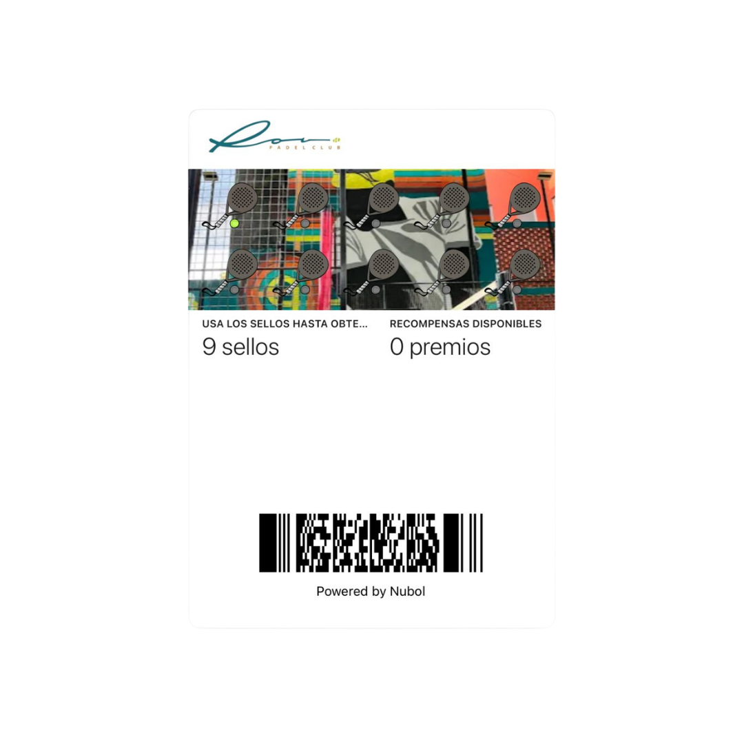 Tarjeta de lealtad de Rou Padel Club