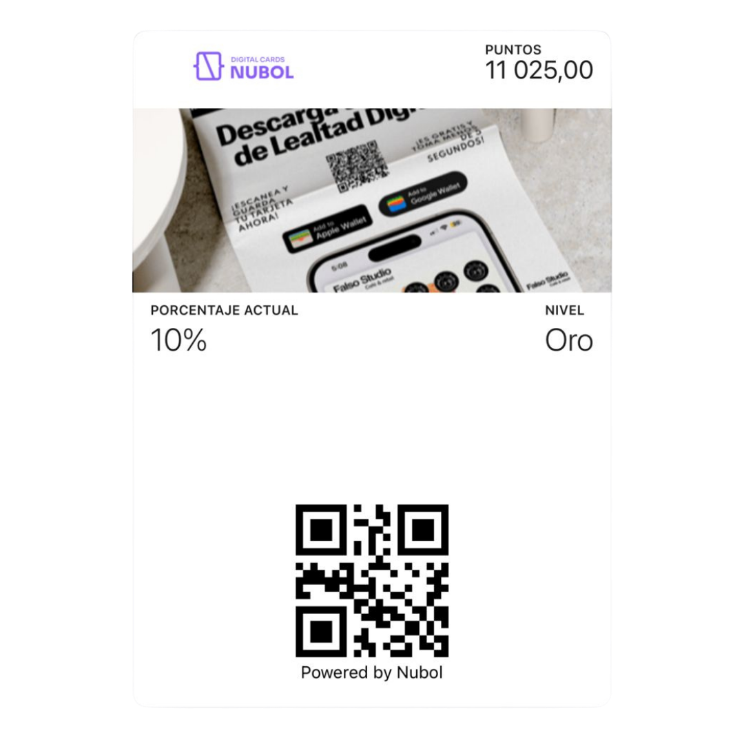 Tarjeta de lealtad digital Nubol